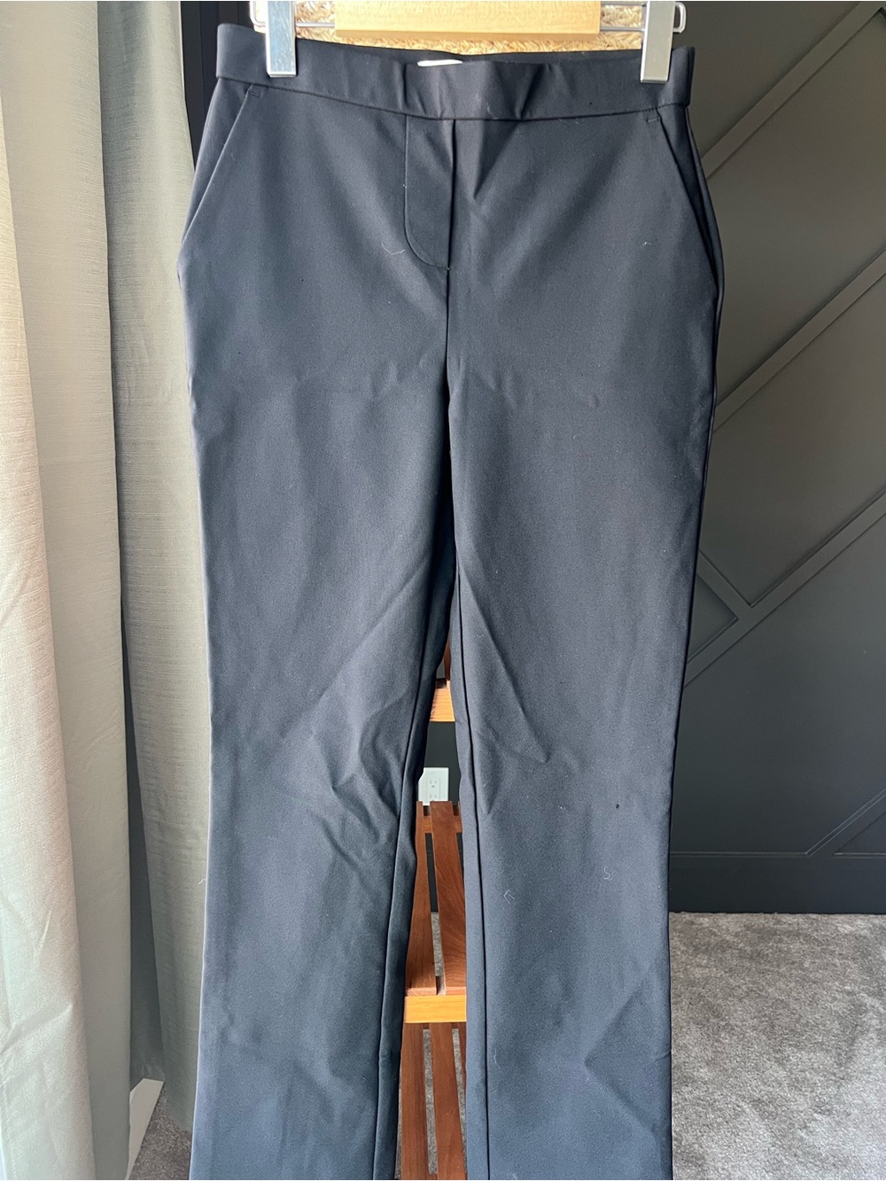 Women's Black Straight-Leg Dress Trousers